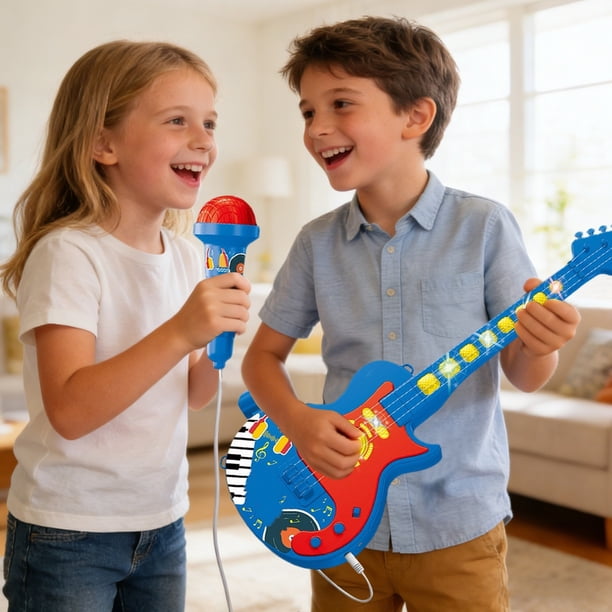 Avengers Kids Musical Electronic Guitar with Microphone Set