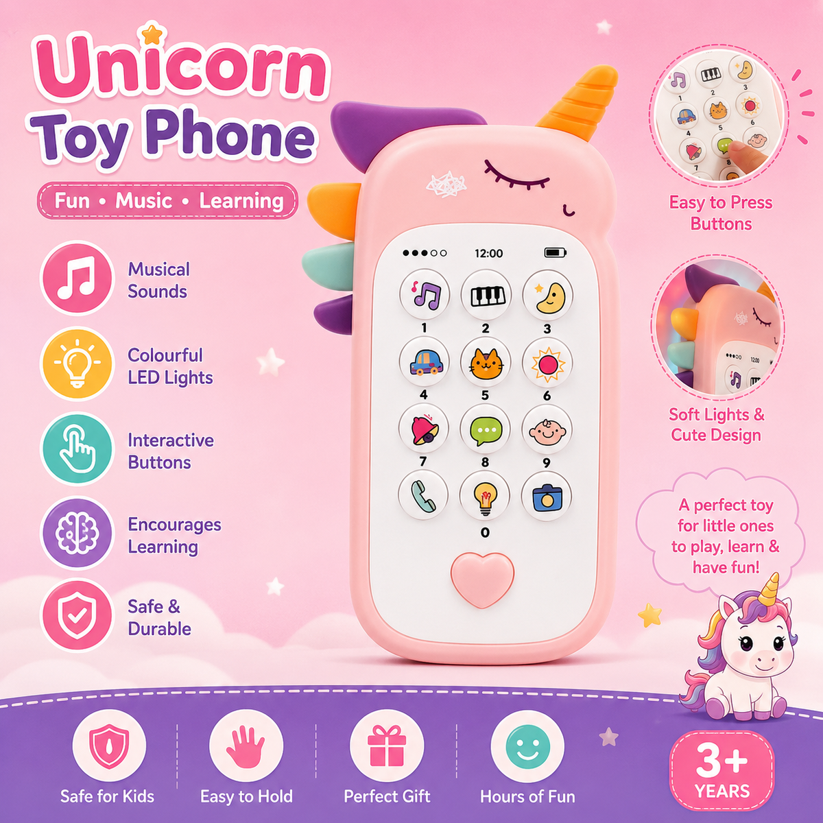 Unicorn Baby Silicone Phone