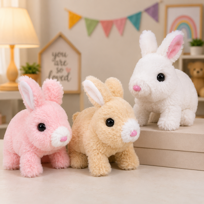 Cute Plush Bunny Rabbits Soft Toy – With Music & Walk