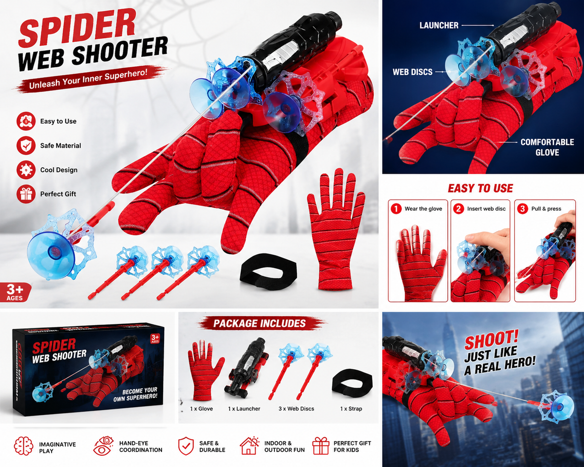 Spiderman Web Shooter Toy for Kids