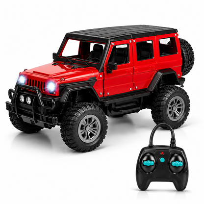 1:18 RC Spray Climbing Metal Off-Road Jeep – Remote Control Car with LED Lights