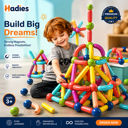 Magnetic Building Blocks Construction Set – Creative Learning Toy