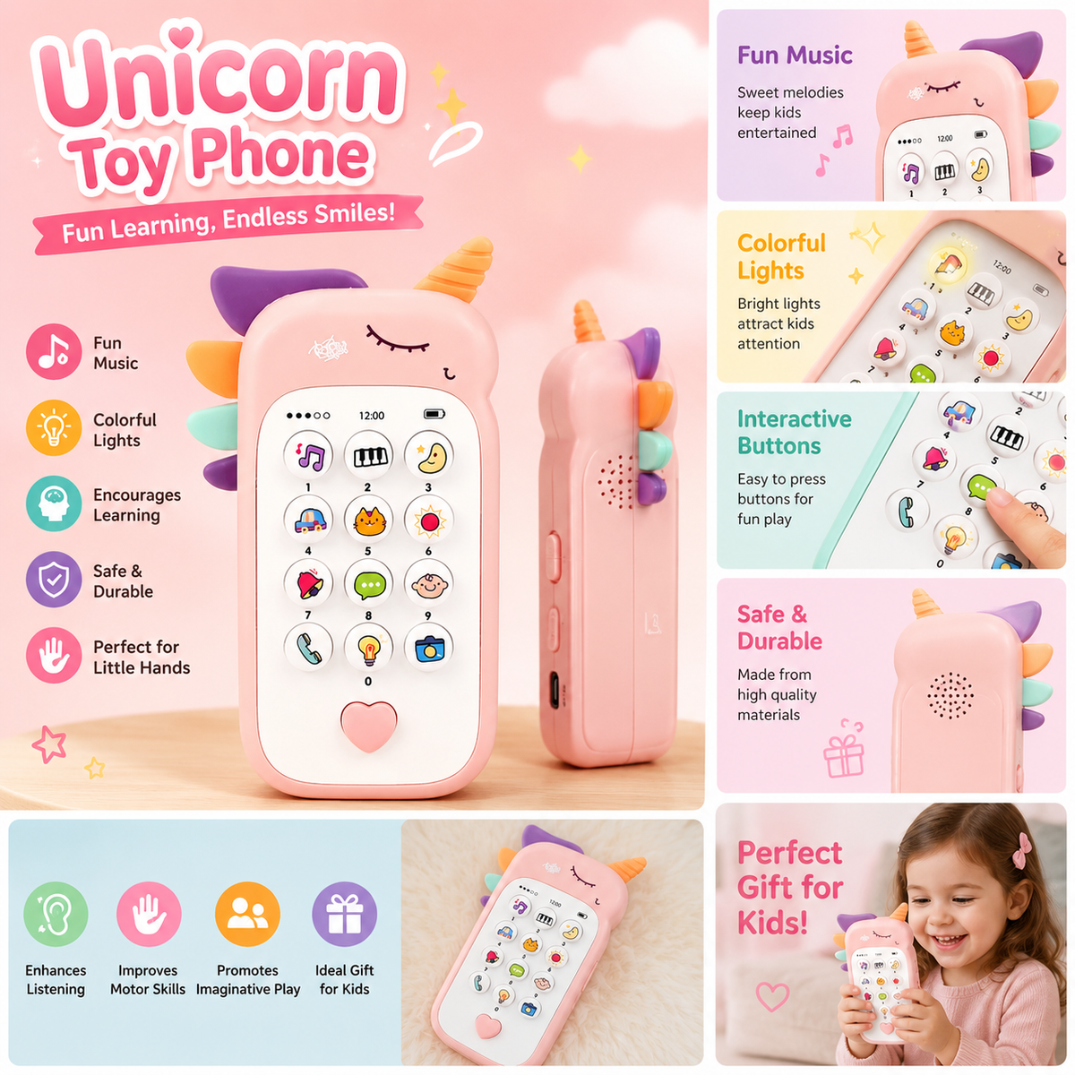 Unicorn Baby Silicone Phone