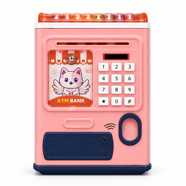 Kids Smart ATM Bank – Fingerprint &amp; PIN Code Money Saving Toy