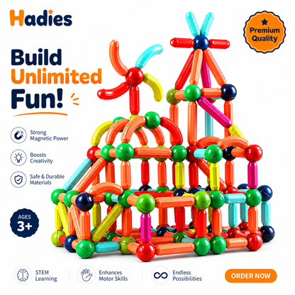 Magnetic Building Blocks Construction Set – Creative Learning Toy