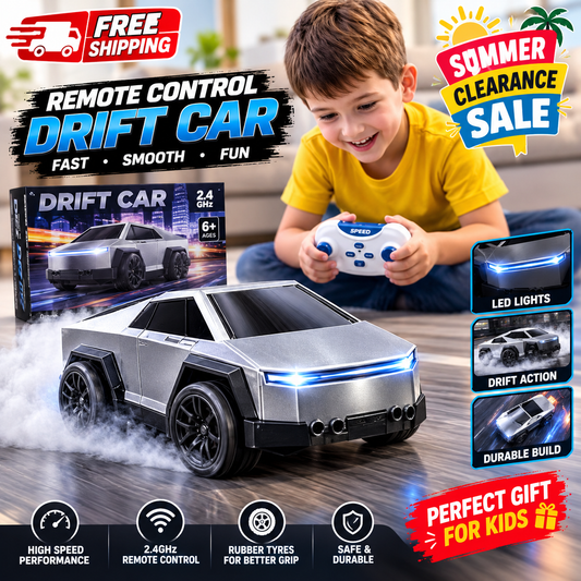 Remote Control Drift Car – High Speed LED RC Racing Car for Kids