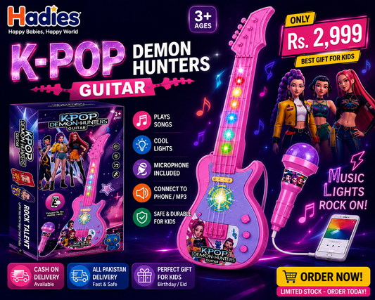 K-Pop Demon Hunters Kids Toy Guitar with Microphone Set
