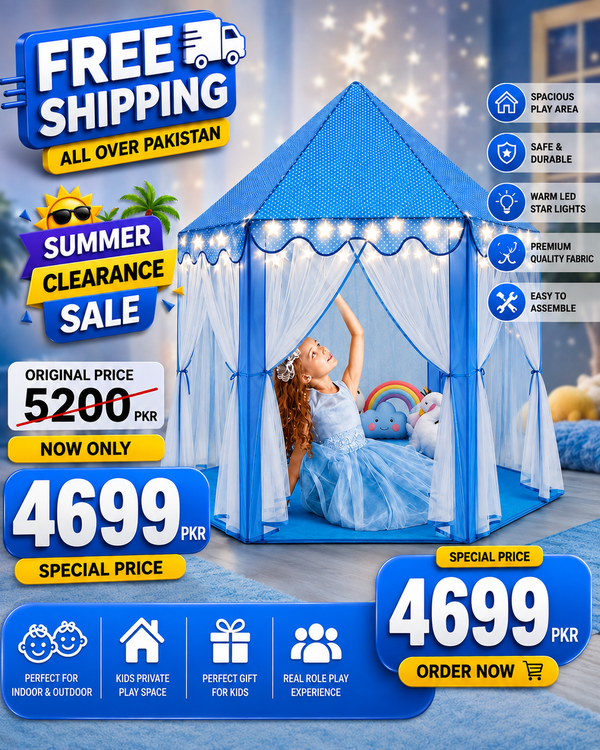 Premium Elegant Pink Princess Castle Play Tent for Girls 0-10 Years - Indoor/Outdoor (Copy)