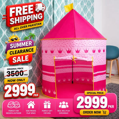 Princess Castle Tent Playhouse For Kids, Pink & Blue (Copy)