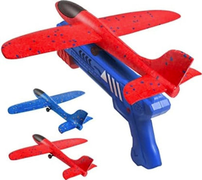Aircraft Launcher Toy Gun With Form Glider Planes– Long Range Flying Glider Planes for Kids