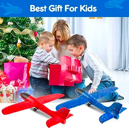 Aircraft Launcher Toy Gun With Form Glider Planes– Long Range Flying Glider Planes for Kids