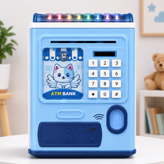 Kids Smart ATM Bank – Fingerprint &amp; PIN Code Money Saving Toy