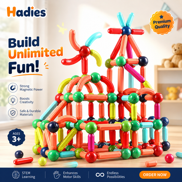 Magnetic Building Blocks Construction Set – Creative Learning Toy