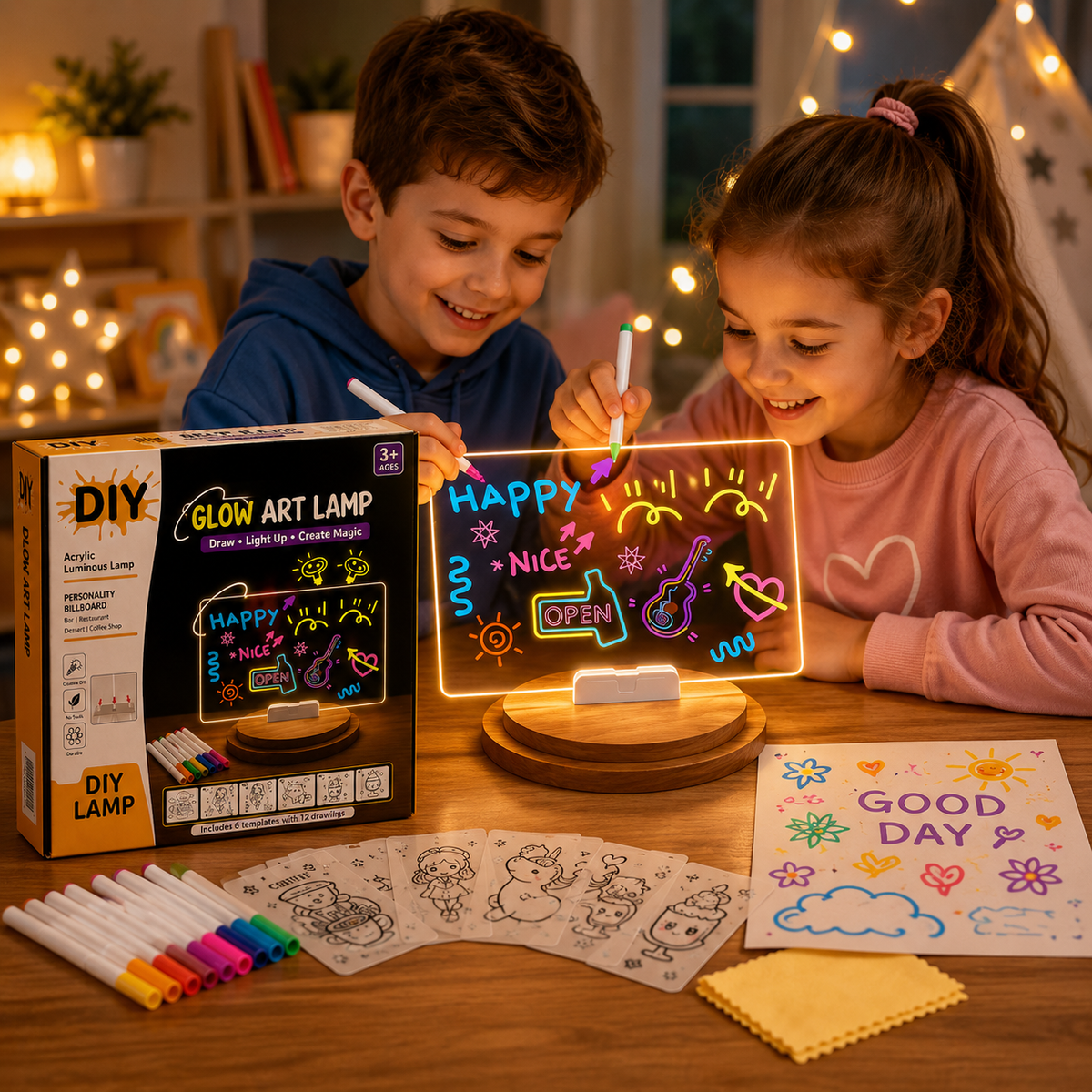 DIY LED Acrylic Writing Board Lamp – Creative Glow Board