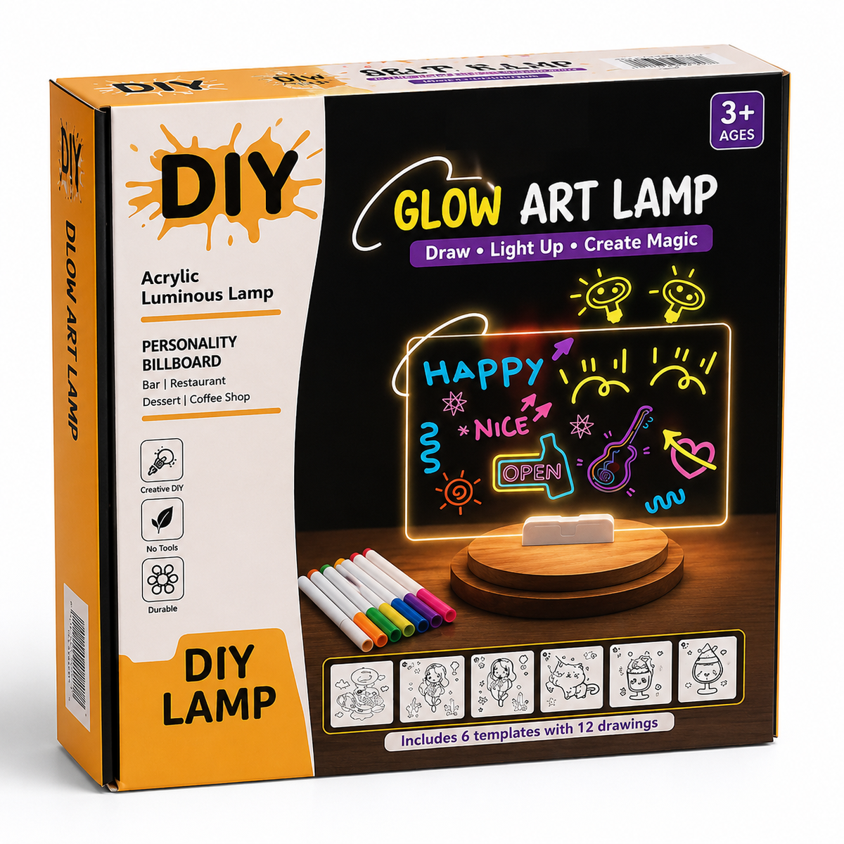 DIY LED Acrylic Writing Board Lamp – Creative Glow Board