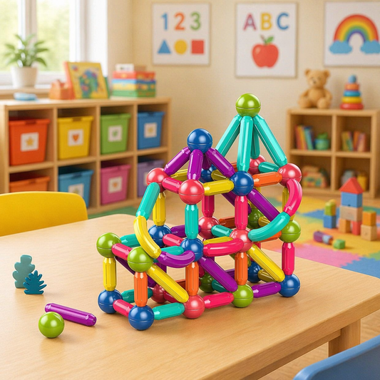Magnetic Building Blocks Construction Set – Creative Learning Toy