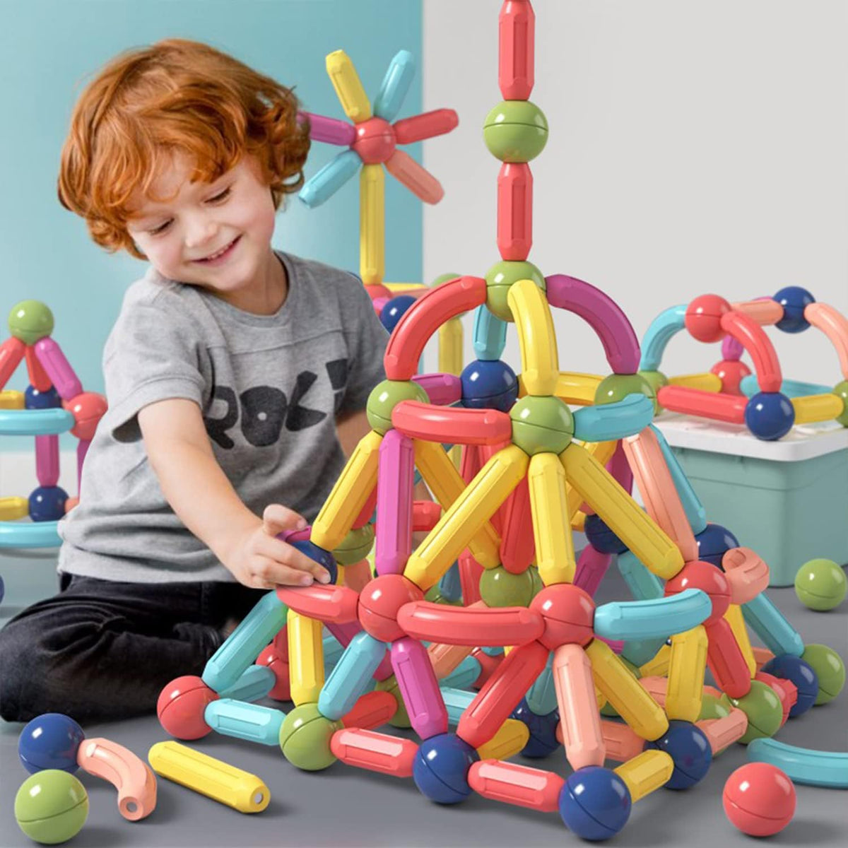 Magnetic Building Blocks Construction Set – Creative Learning Toy