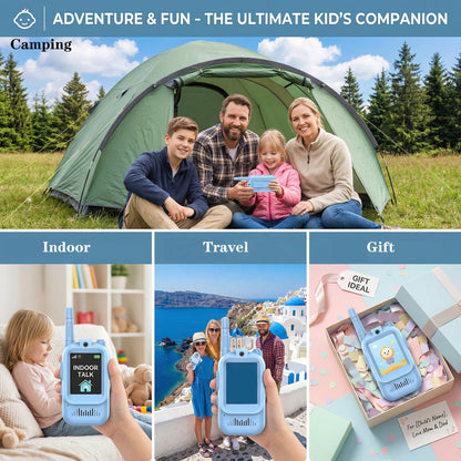 2Pcs Rechargeable Kids Video Walki Talkie