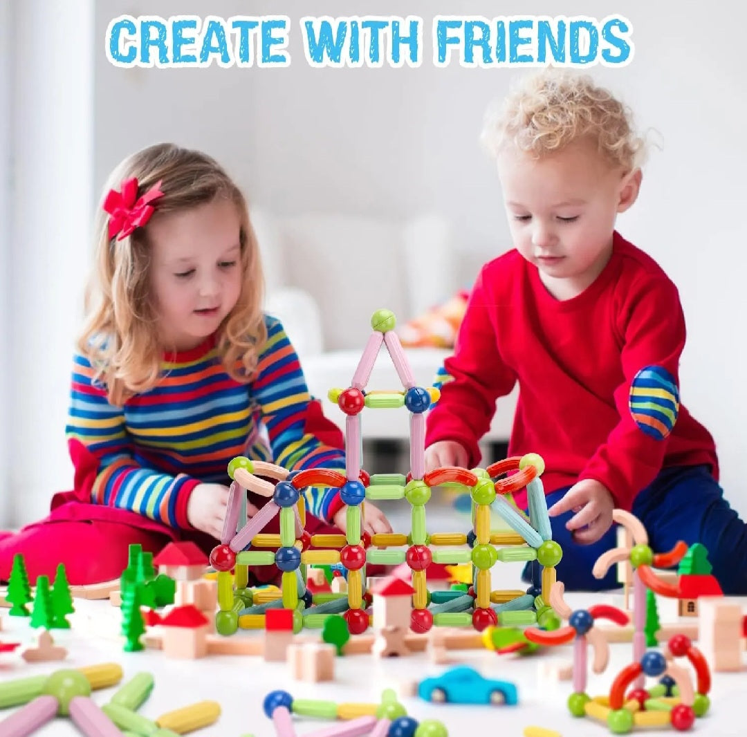 25 Magnetic Toys Building Blocks  Magnet Balls and Rods Set  For Baby Toys