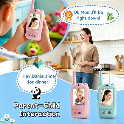 2Pcs Rechargeable Kids Video Walki Talkie