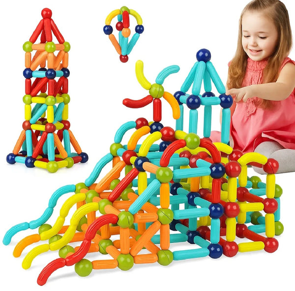 25 Magnetic Toys Building Blocks  Magnet Balls and Rods Set  For Baby Toys