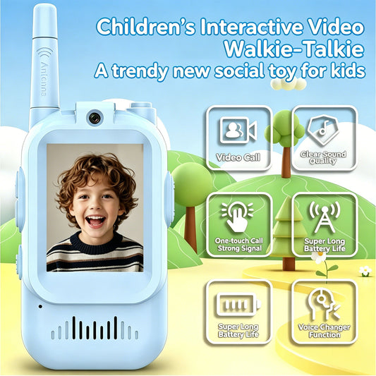 2Pcs Rechargeable Kids Video Walki Talkie