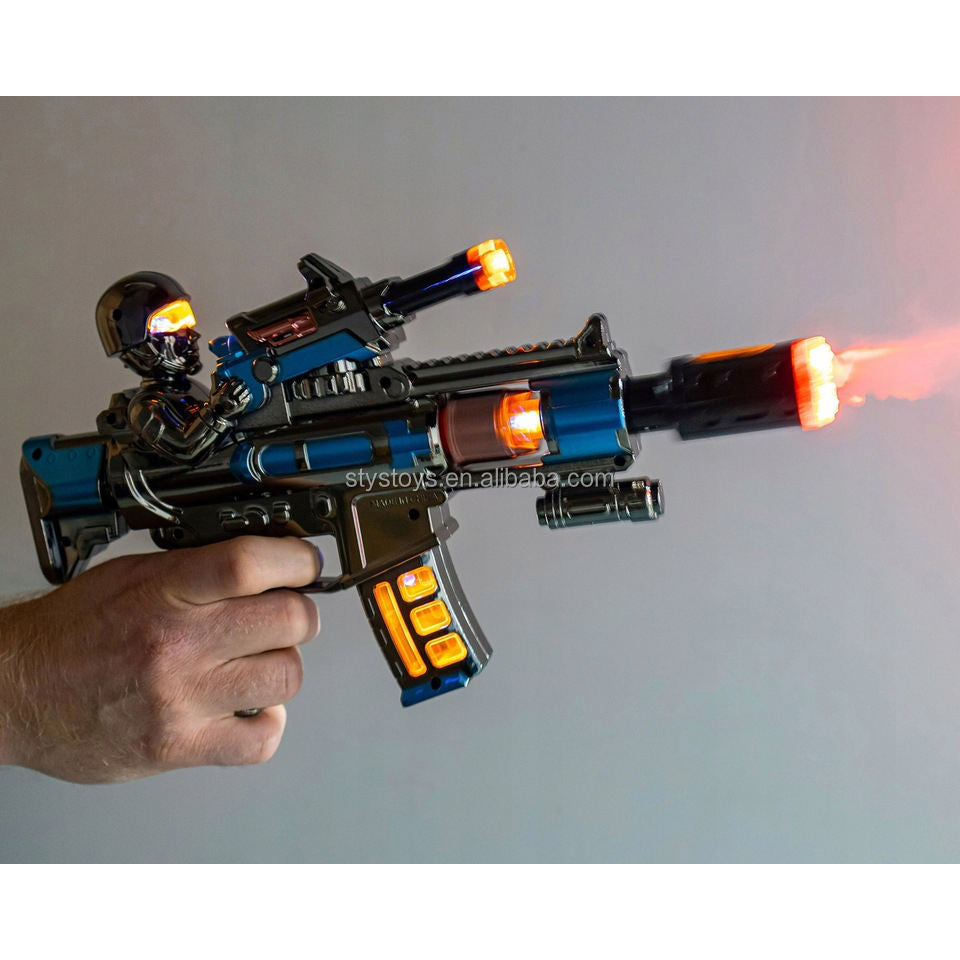 Battle Elite Military Toy Gun with Light, Sound & Spray Effect | Battery Operated Kids Gun (3+)