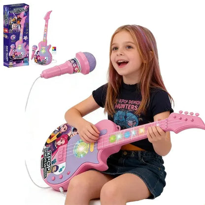 K-Pop Demon Hunters Kids Toy Guitar with Microphone Set