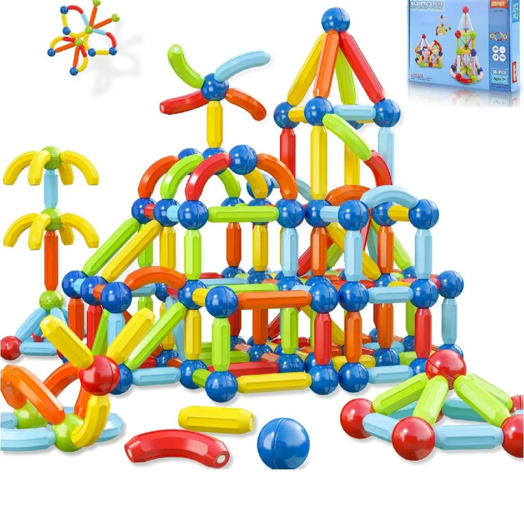 25 Magnetic Toys Building Blocks  Magnet Balls and Rods Set  For Baby Toys