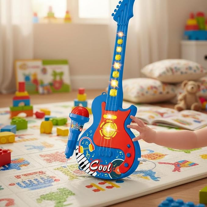 Avengers Kids Musical Electronic Guitar with Microphone Set