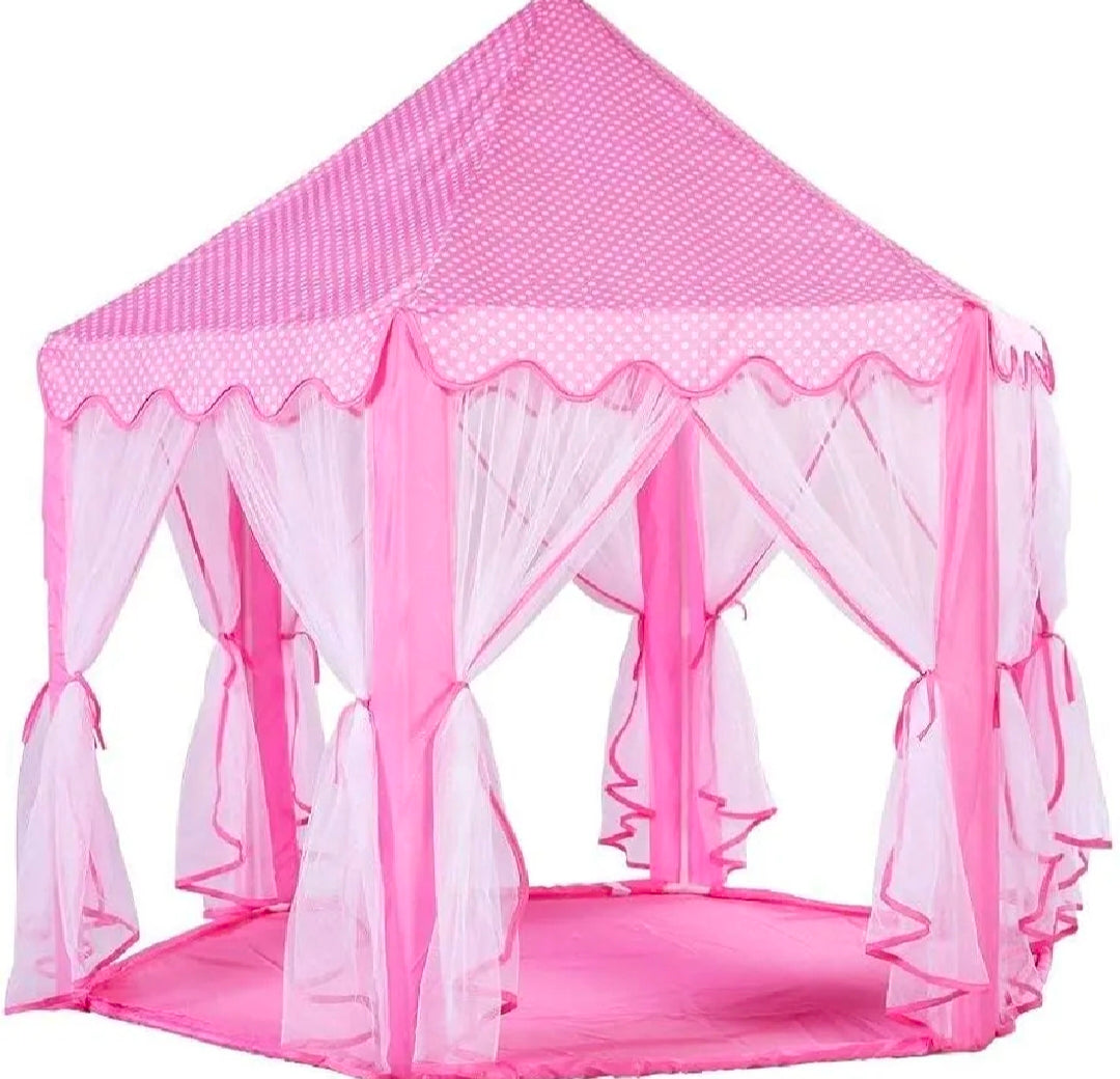 Premium Elegant Pink Princess Castle Play Tent for Girls 0-10 Years - Indoor/Outdoor