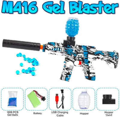 M416 Gel Blaster Automatic Rechargeable Electric Machine with 1,000 Gel Ball Splatter (Copy)