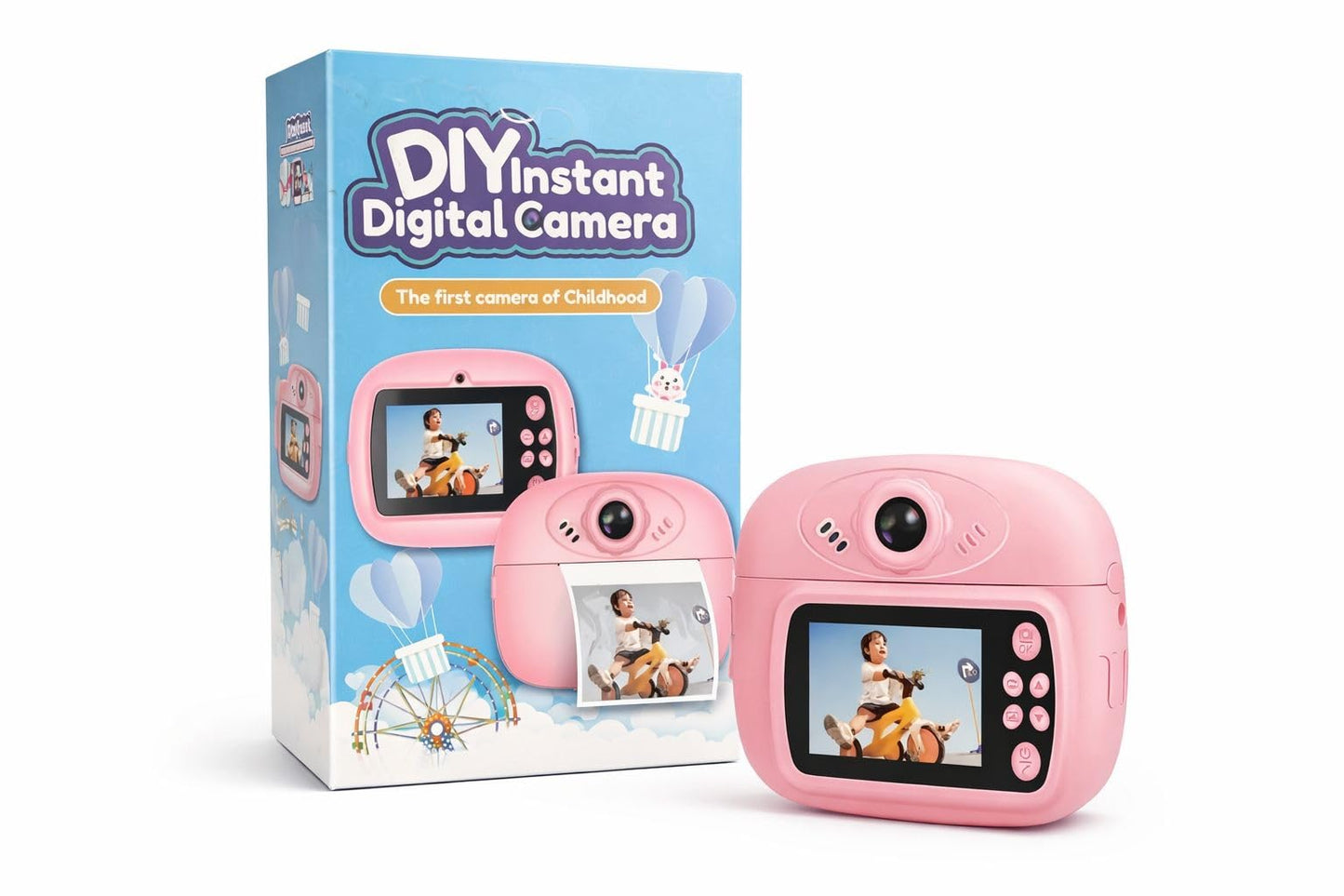 DIY Kid's Instant Print Digital Camera – Black & White Thermal Photo Printer