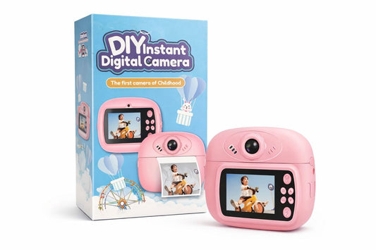DIY Kid's Instant Print Digital Camera – Black & White Thermal Photo Printer