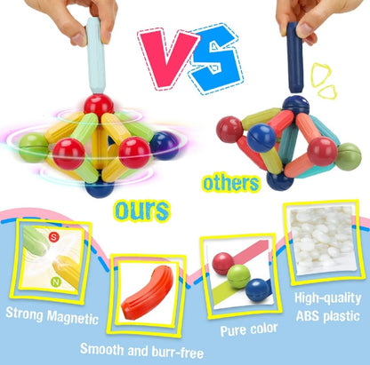 25 Magnetic Toys Building Blocks  Magnet Balls and Rods Set  For Baby Toys