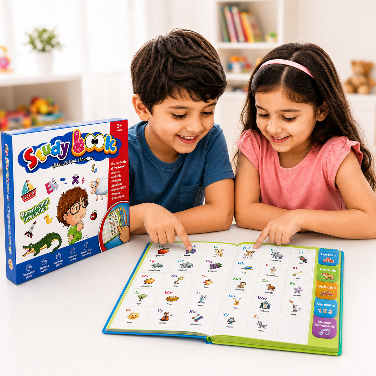 Interactive Study Book for Kids – Educational Learning Book with Sound