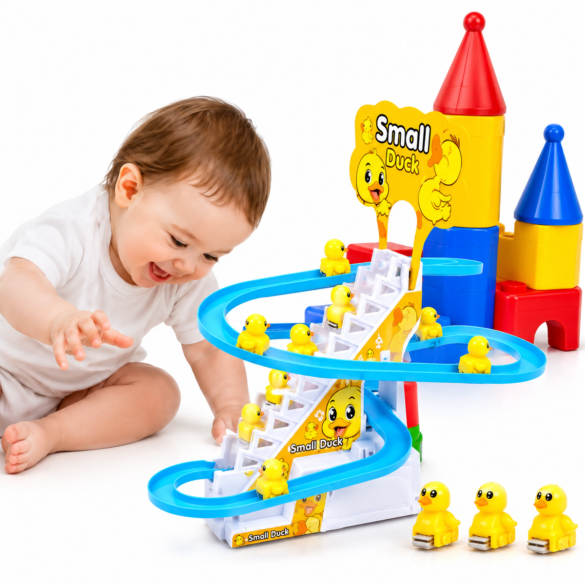 Duck Sliding Track Toy With Music & Light
