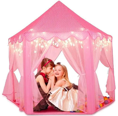 Premium Elegant Pink Princess Castle Play Tent for Girls 0-10 Years - Indoor/Outdoor
