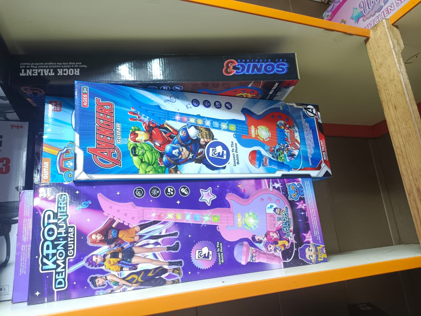 Avengers Kids Musical Electronic Guitar with Microphone Set