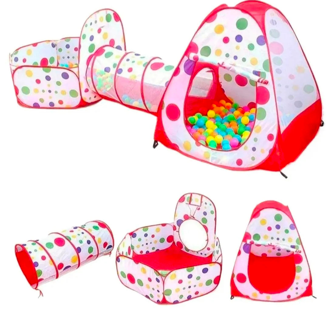 Nice baby 3 In1 Set Kids Play Tent Play Tunnel, Pop Up Castle Tunnel Crawl Playhouse Toddlers