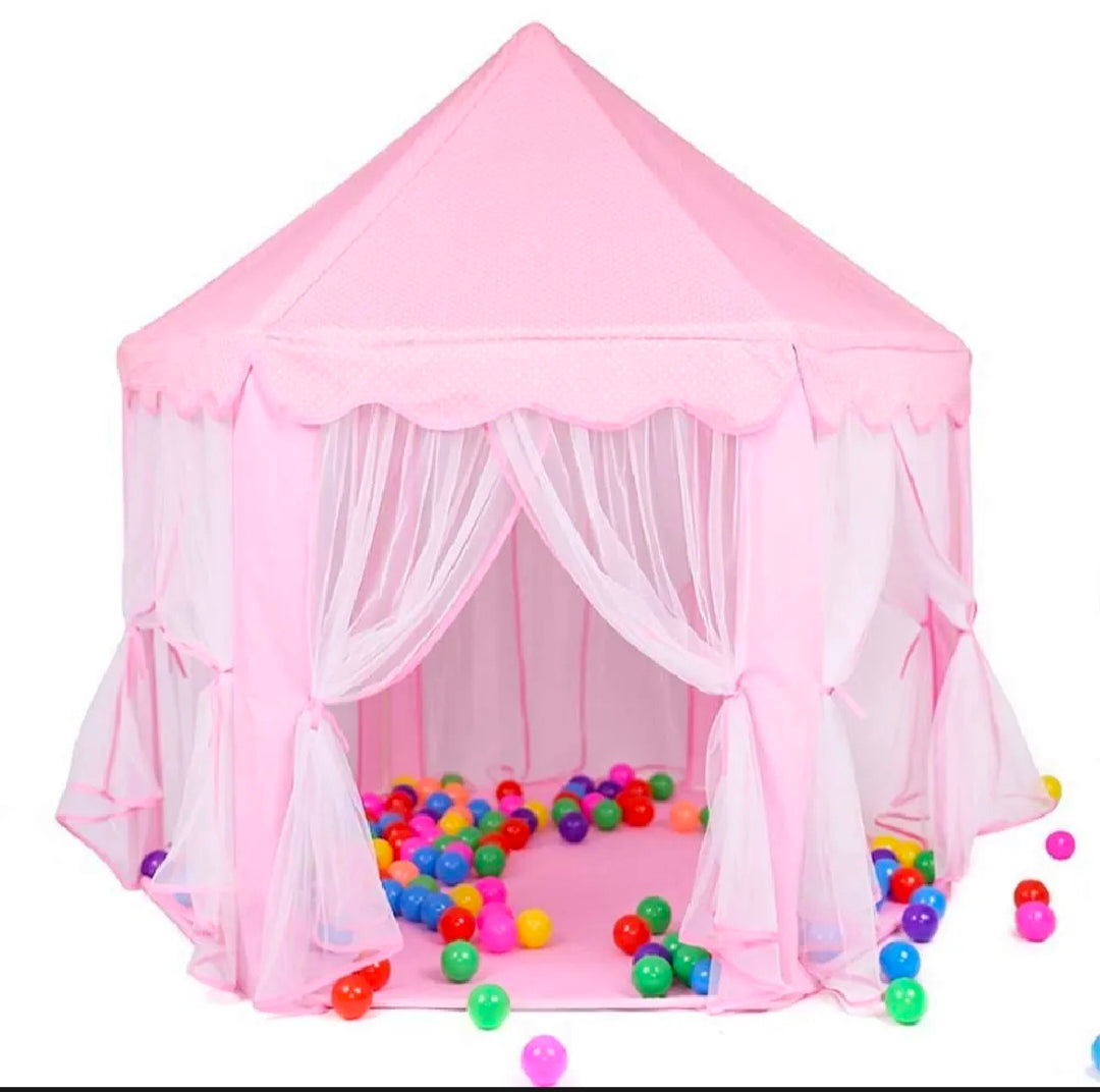 Premium Elegant Pink Princess Castle Play Tent for Girls 0-10 Years - Indoor/Outdoor